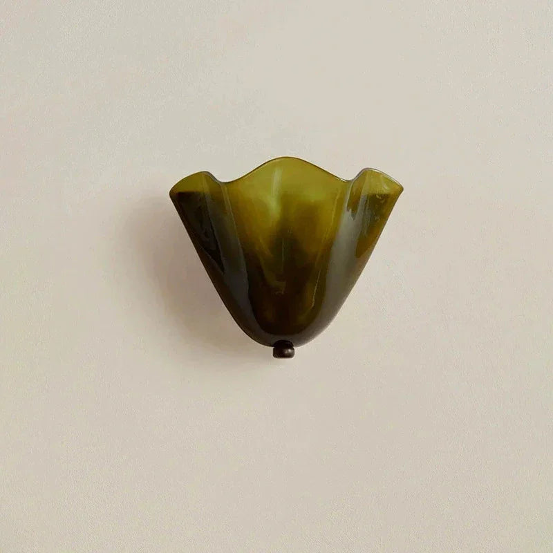 Coloured Glass Wall Lamp in Green