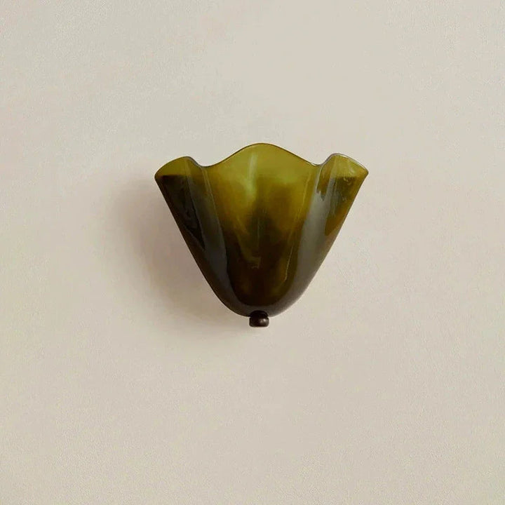 Coloured Glass Wall Lamp in Green