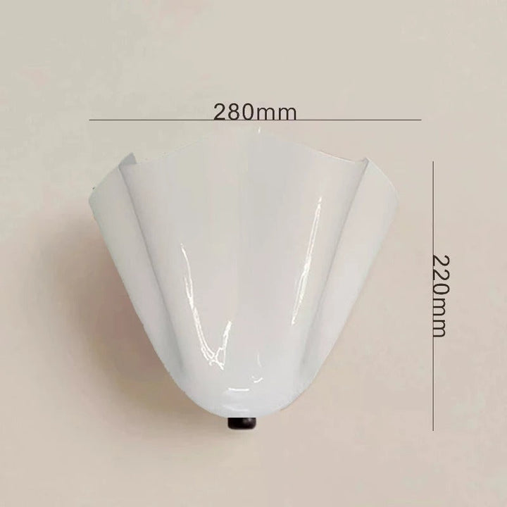 Coloured Glass Wall Lamp in White