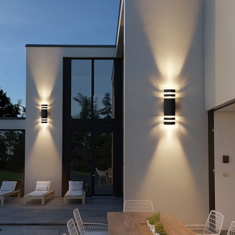 Contemporary 2-Way Outdoor Wall Light - LED Fixture for Patio and Garden 1