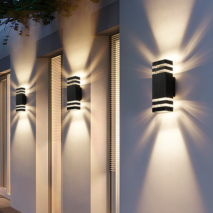 Contemporary 2-Way Outdoor Wall Light - LED Fixture for Patio and Garden 2