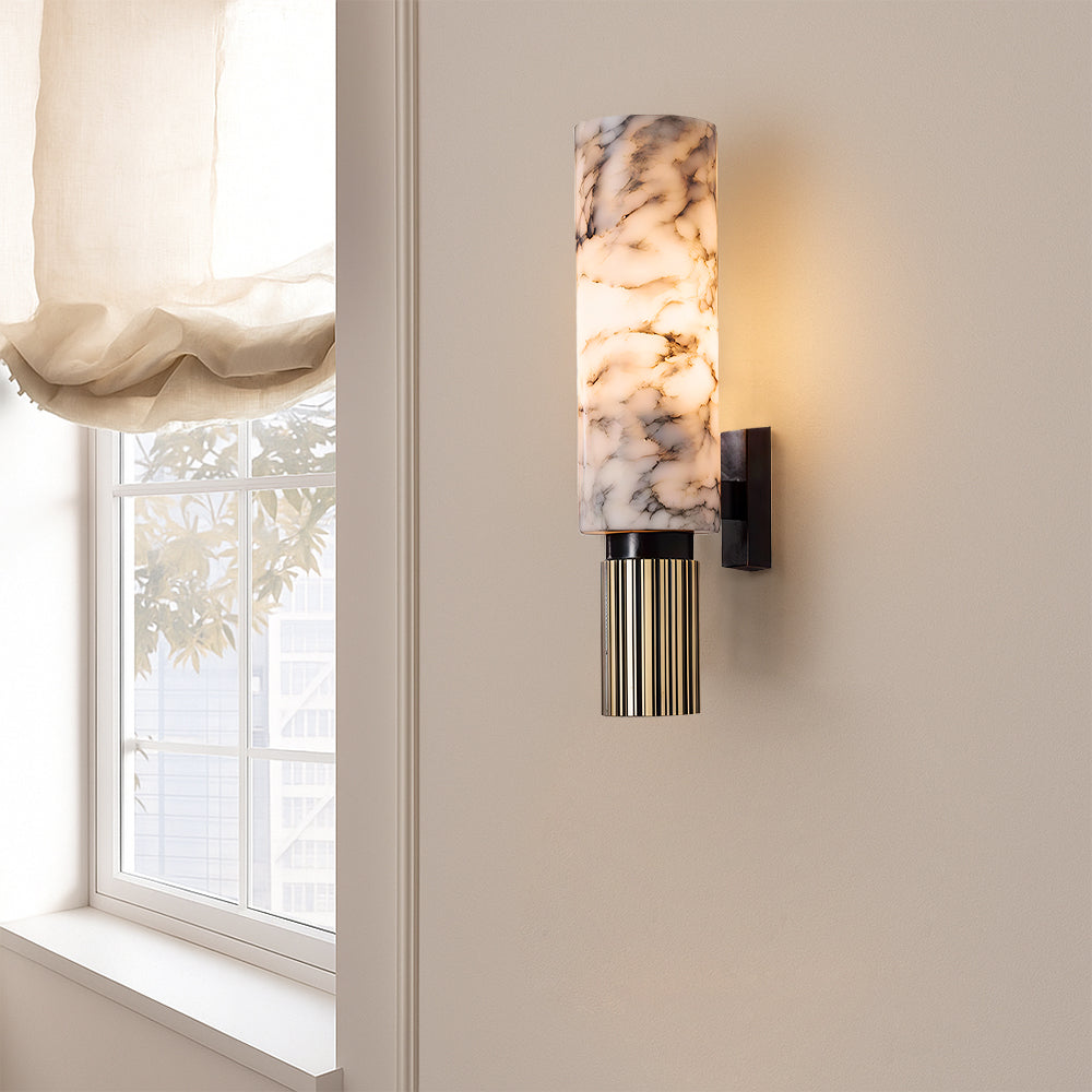 Contemporary Copper Stone Wall Light - LED Fixture for Hallway, Bedroom, and Living Room 2