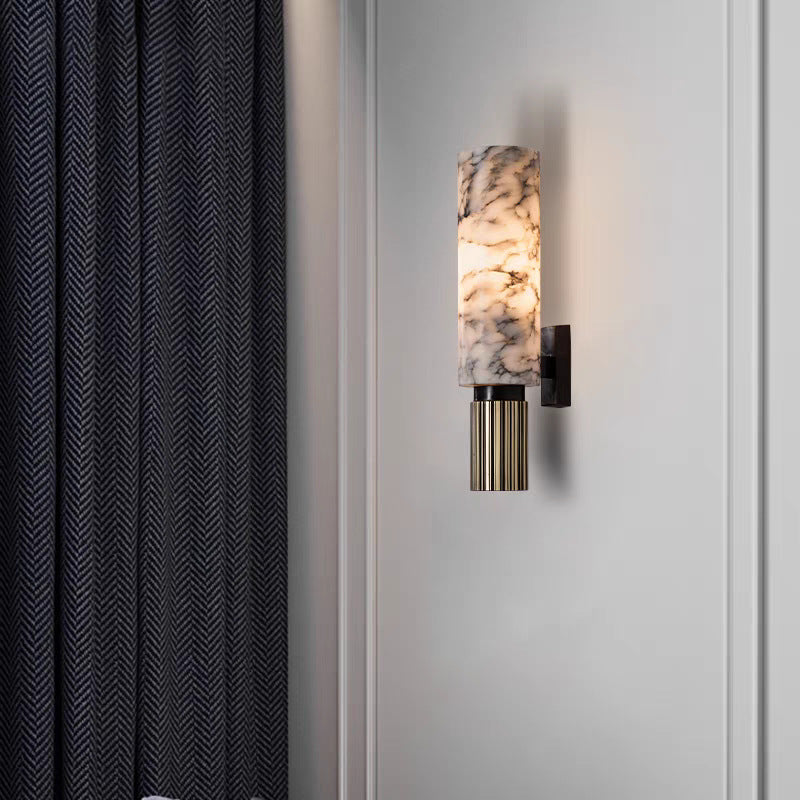 Contemporary Copper Stone Wall Light - LED Fixture for Hallway, Bedroom, and Living Room 3