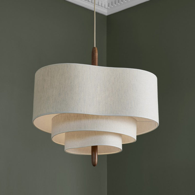 Contemporary Fabric Chandelier for Living Room and Bedroom - Soft Ambient Lighting 0