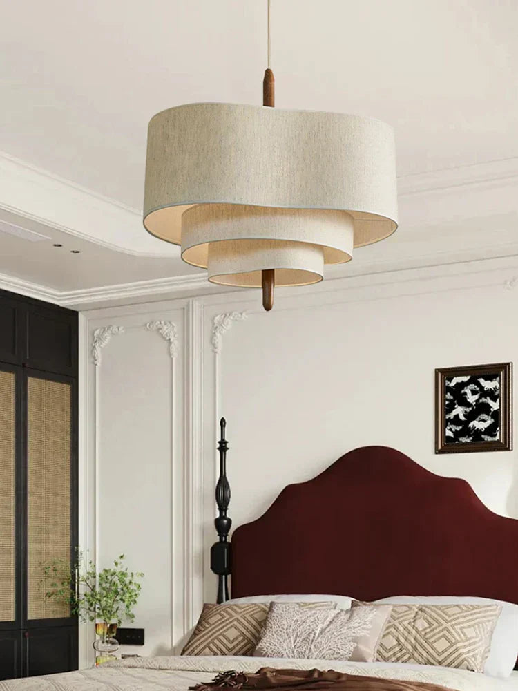 Contemporary Fabric Chandelier for Living Room and Bedroom - Soft Ambient Lighting 1