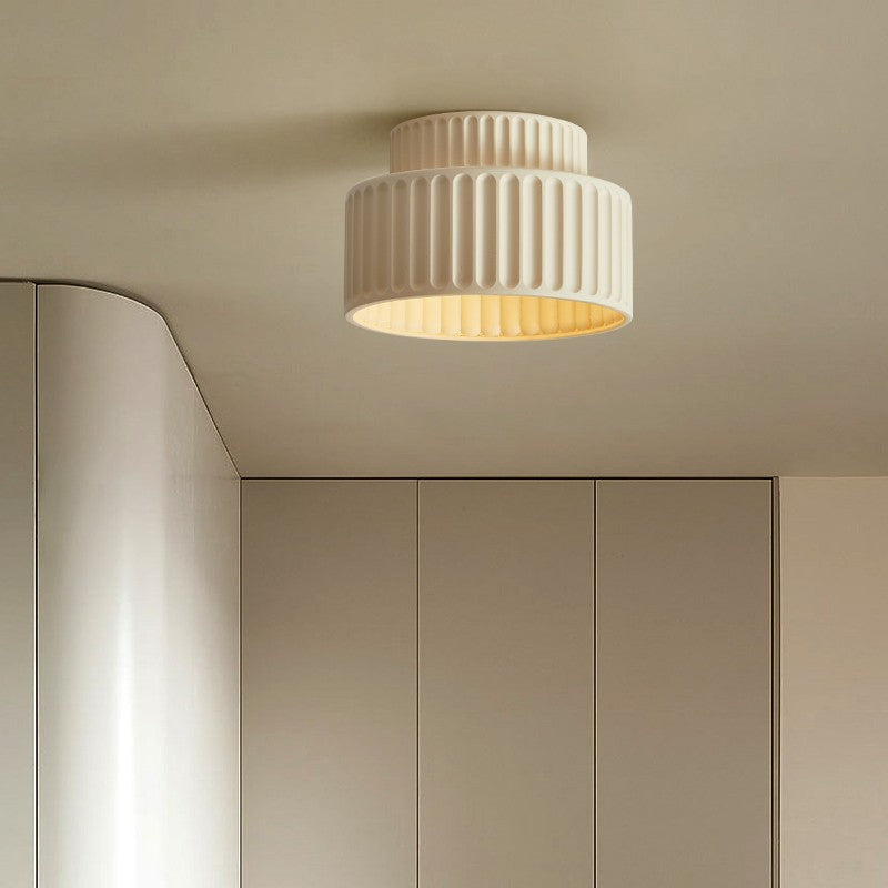 Contemporary Flush Mount Ceiling Light Fixture with Handcrafted Ceramic Shade - LED Ceiling Light for Dining Room 1