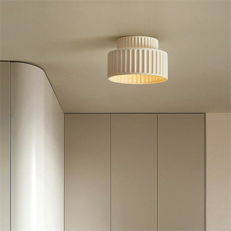 Contemporary Flush Mount Ceiling Light Fixture with Handcrafted Ceramic Shade - LED Ceiling Light for Dining Room 4