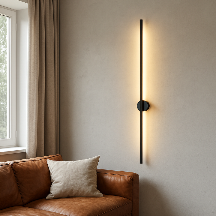 Contemporary Linear Wall Light with LED - Minimalist Iron and Acrylic Design 1