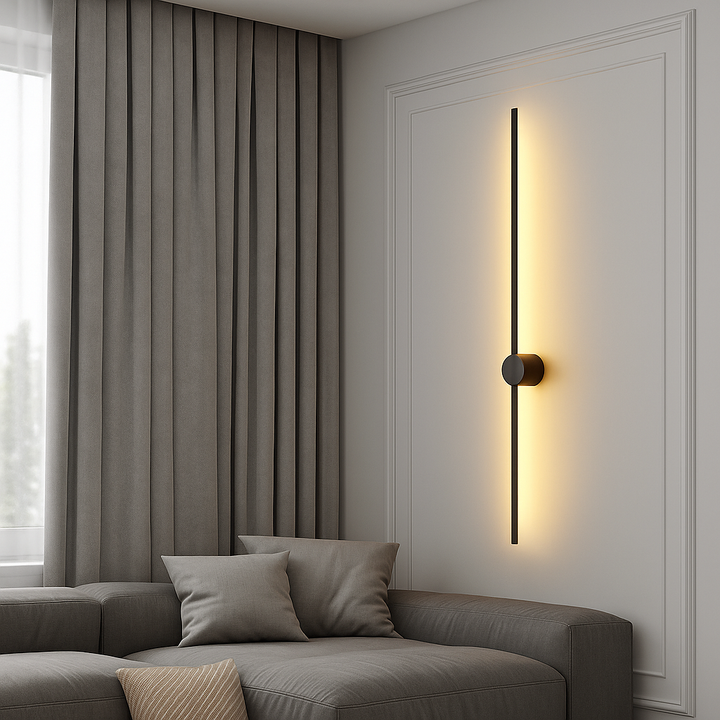 Contemporary Linear Wall Light with LED - Minimalist Iron and Acrylic Design 6