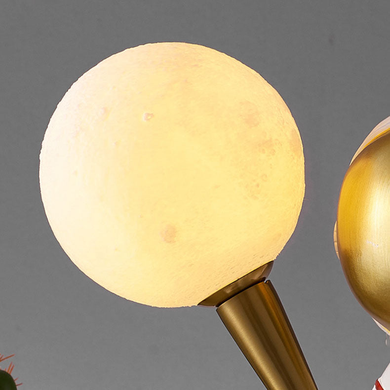 Creative Cartoon Astronaut Wall Sconce Light - Resin Wall Lamp for Bedroom and Living Room, 1-Light Fixture, 9.84 to 11.81 Width 7