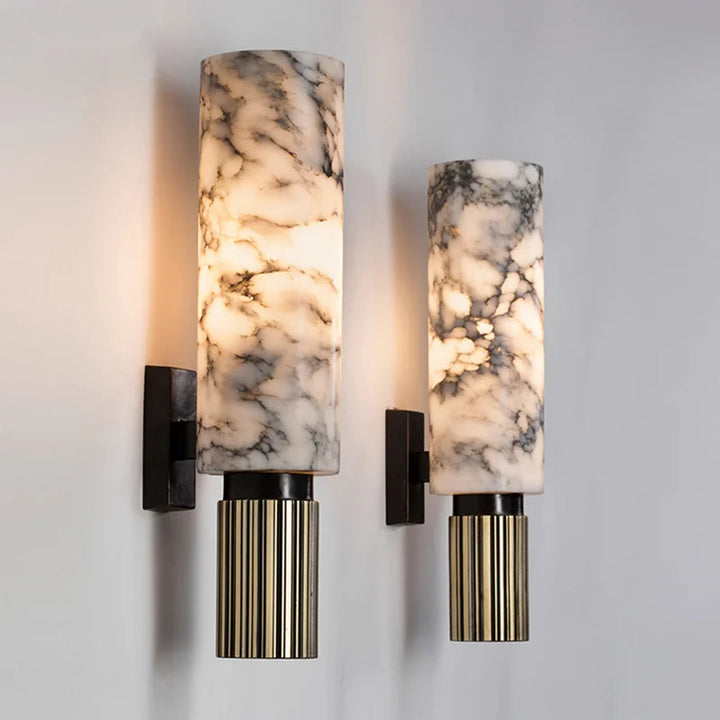 Elegant Marble Wall Light with Soft Ambient Glow - Modern Wall-Mounted Fixture 0
