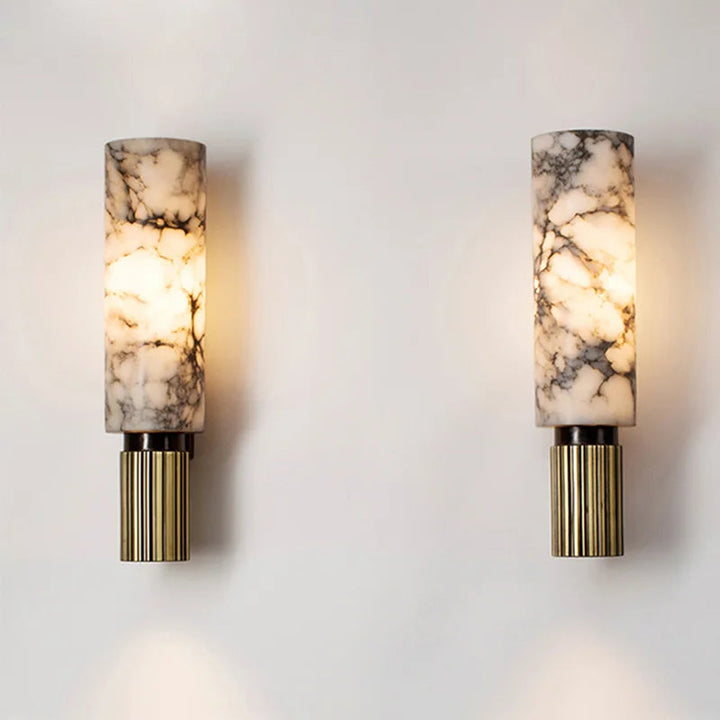 Elegant Marble Wall Light with Soft Ambient Glow - Modern Wall-Mounted Fixture 2