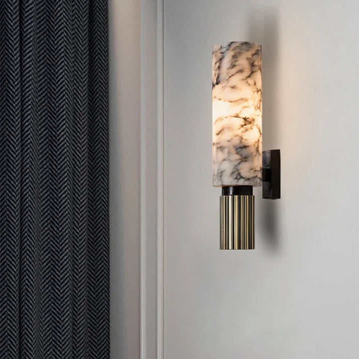Elegant Marble Wall Light with Soft Ambient Glow - Modern Wall-Mounted Fixture 3