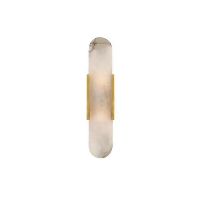 Elegant Marble Wall Sconce Light - Modern Bedside Fixture with Soft Ambient Glow 0