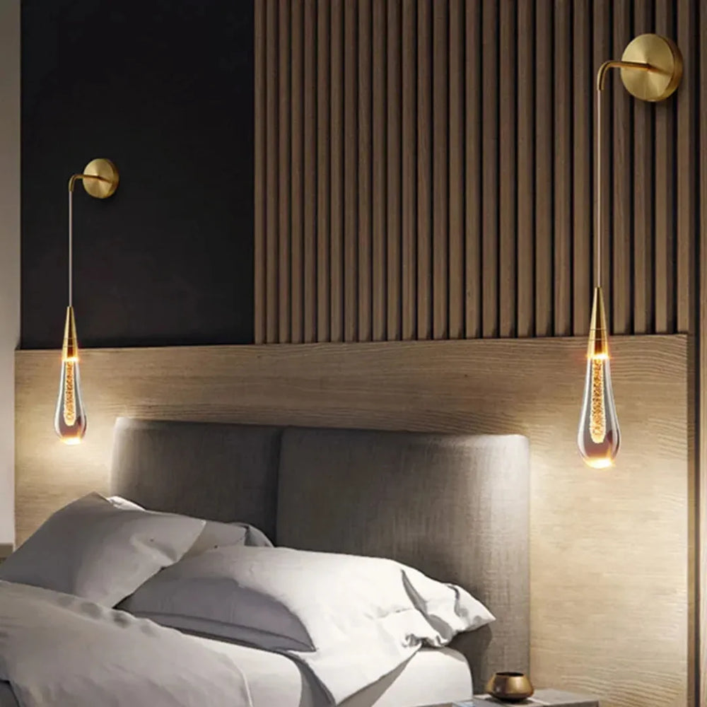 Crystal Teardrop Wall Light