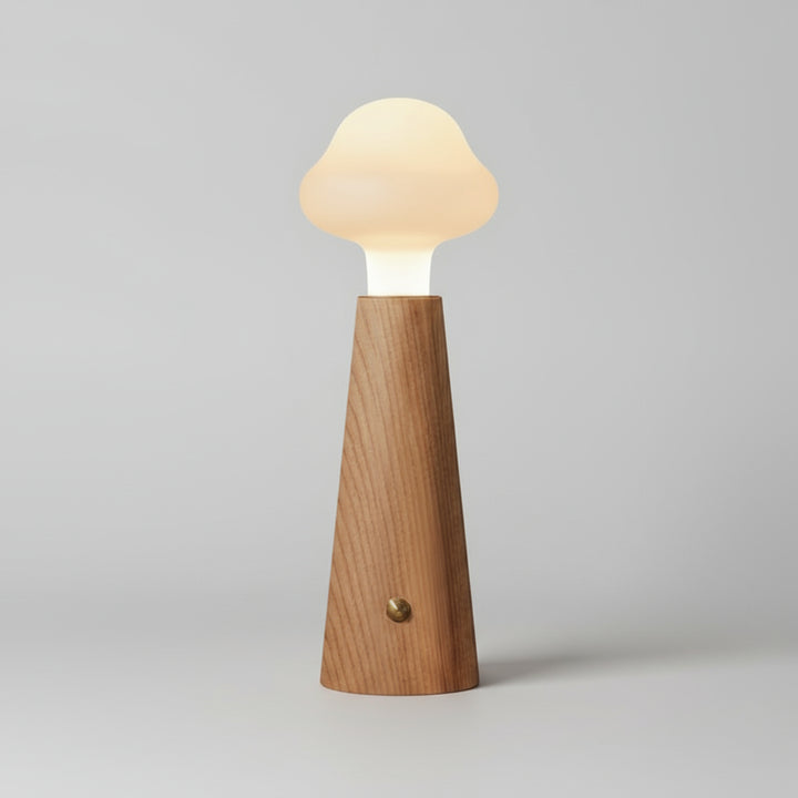 Elegant Wooden Table Lamp - LED Bedside Lamp for Bedroom or Desk - Natural Design for Relaxing Atmosphere