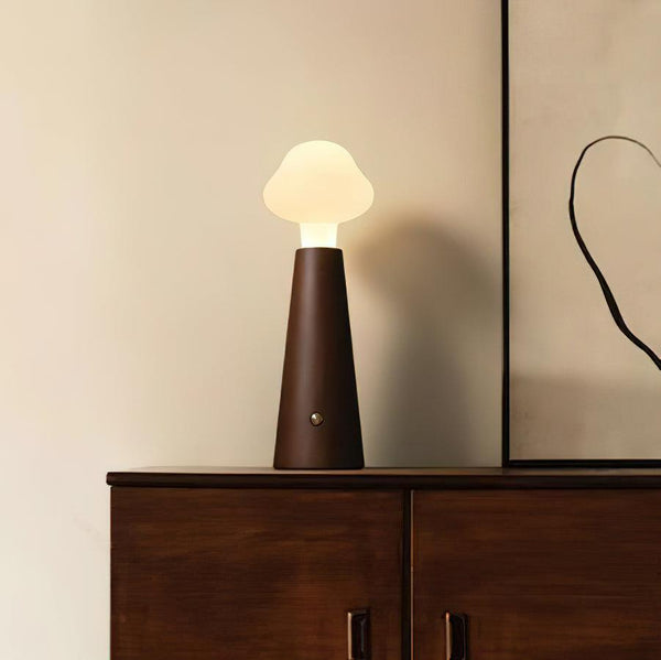 Elegant Wooden Table Lamp - LED Bedside Lamp for Bedroom or Desk - Natural Design for Relaxing Atmosphere