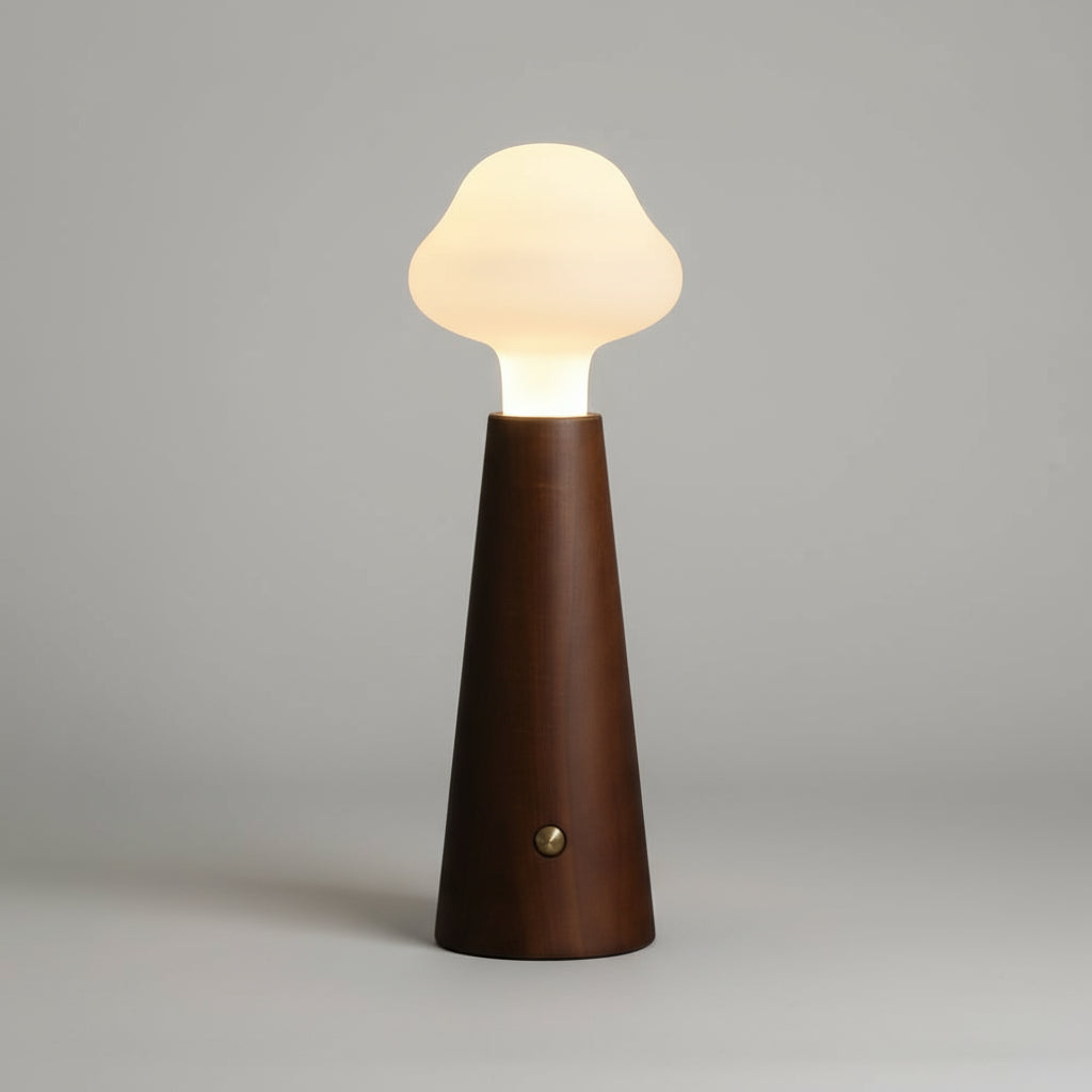 Elegant Wooden Table Lamp - LED Bedside Lamp for Bedroom or Desk - Natural Design for Relaxing Atmosphere