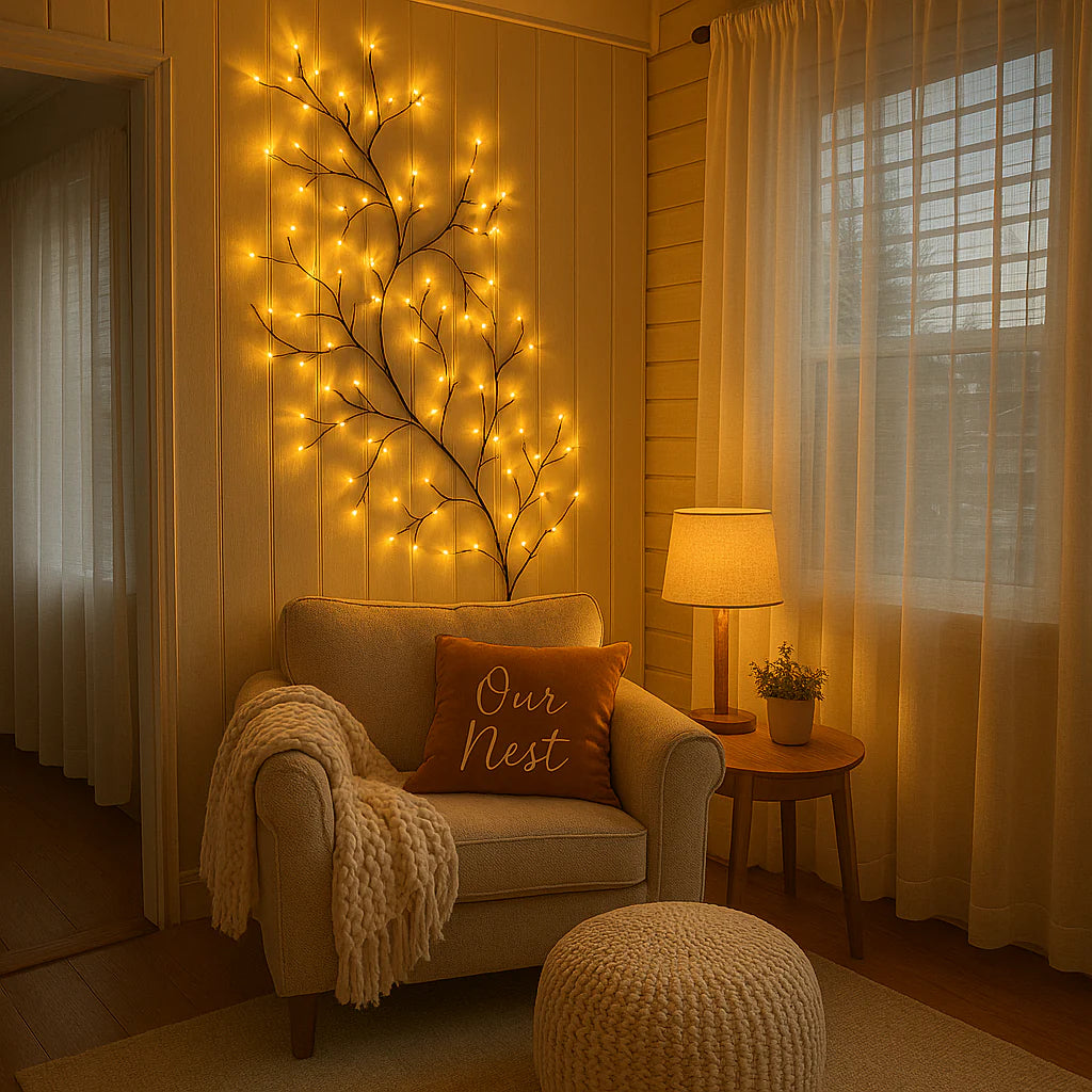 Cherry Blossom LED Wall Light in Willow