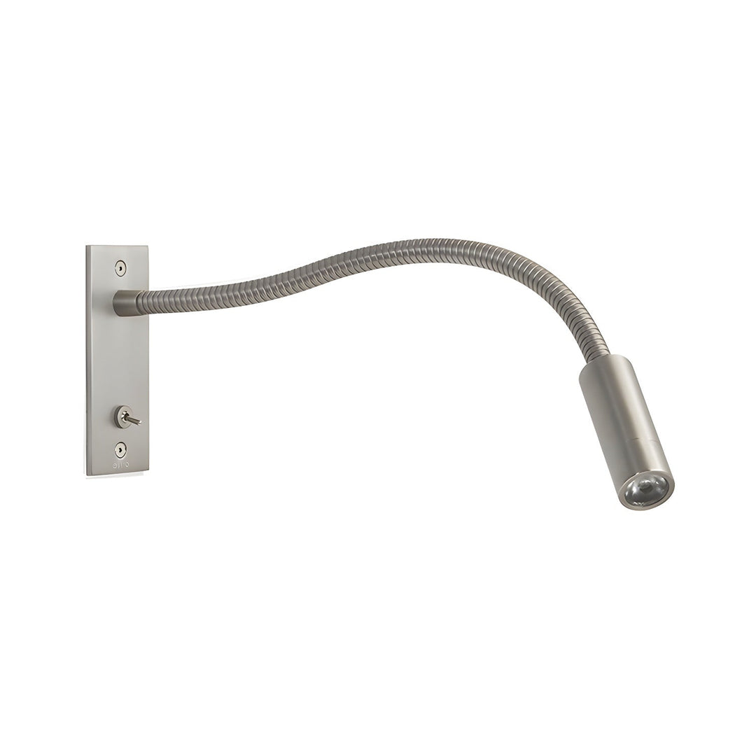Gooseneck Wall Reading Light in Sand nickel