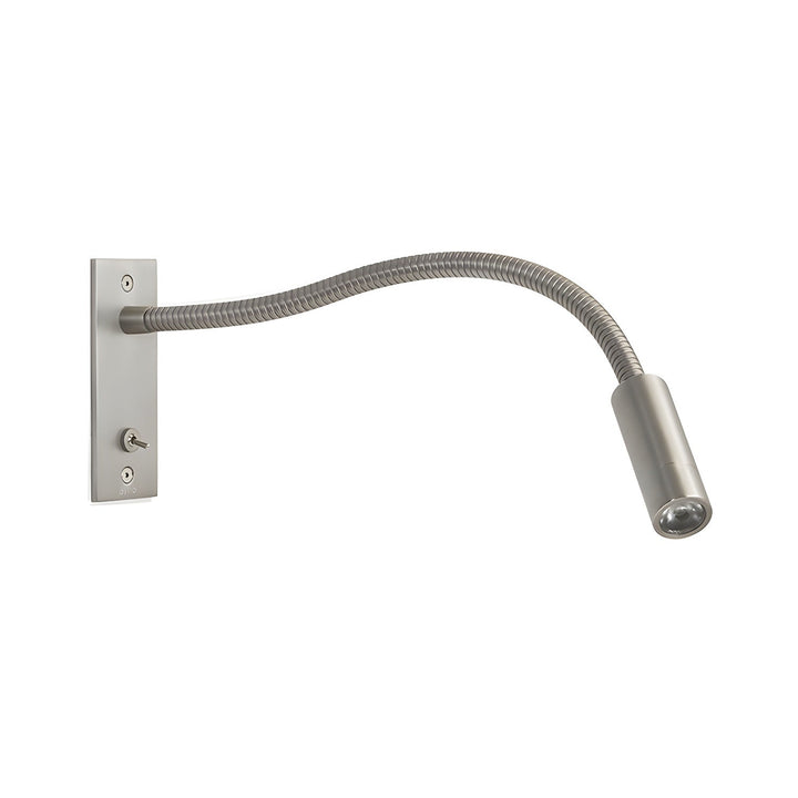 Gooseneck Wall Reading Light in Sand nickel