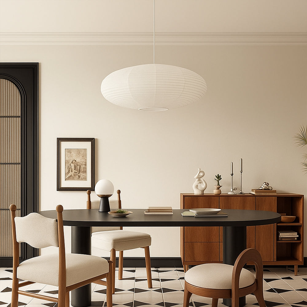 Handcrafted Paper Pendant Light - Modern Minimalist Design for Dining ...