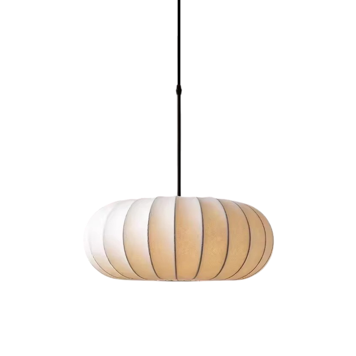 Handcrafted Silk Pendant Light for Kitchen - Height Adjustable Modern Lighting Fixture, Warm LED, Minimalist Design 0