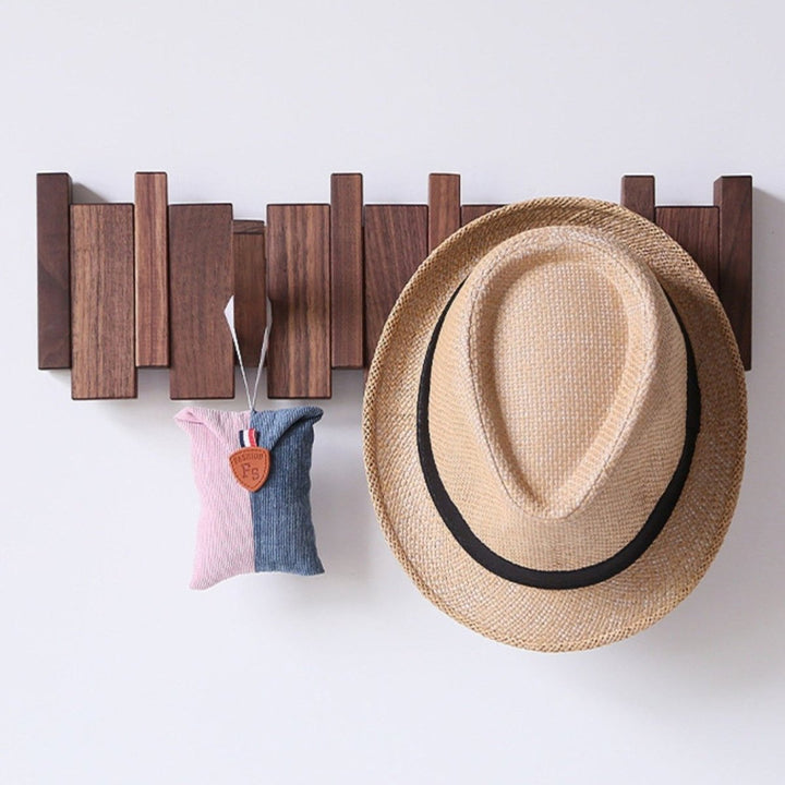 Handcrafted Wooden Coat Rack Wall with Piano Design - Elegant Wall Mounted Hat and Coat Rack for Hallway and Bedroom 2