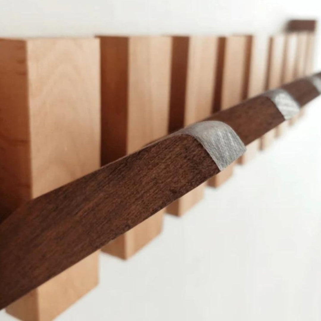 Handcrafted Wooden Coat Rack Wall with Piano Design - Elegant Wall Mounted Hat and Coat Rack for Hallway and Bedroom 6