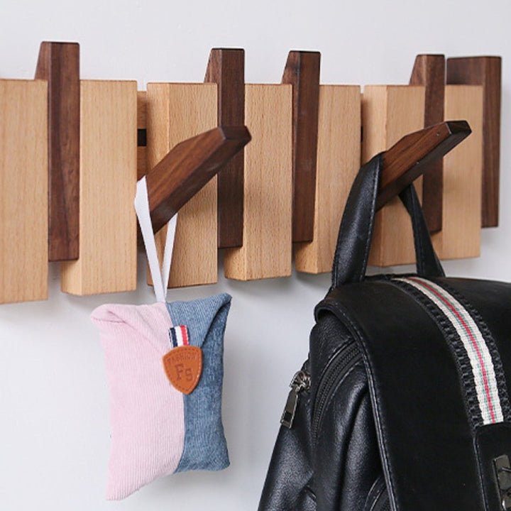 Handcrafted Wooden Coat Rack Wall with Piano Design - Elegant Wall Mounted Hat and Coat Rack for Hallway and Bedroom 8
