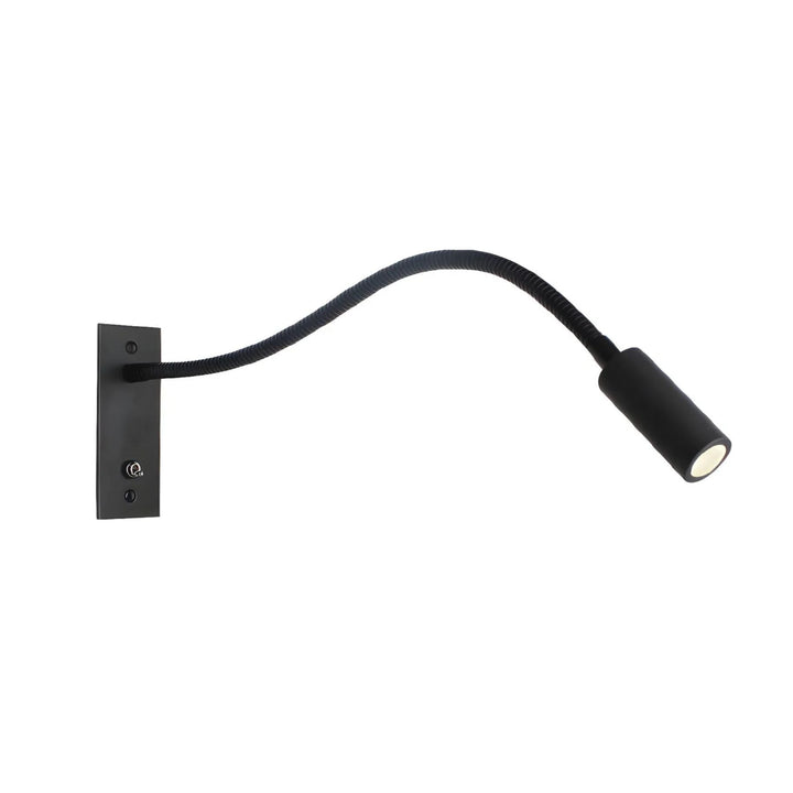 Gooseneck Wall Reading Light in Black