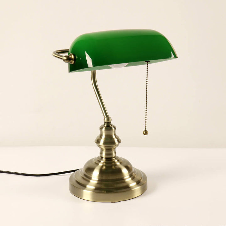 Industrial Style Glass Table Lamp with Metal Base - Retro Colored Design 0