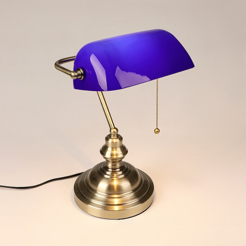 Industrial Style Glass Table Lamp with Metal Base - Retro Colored Design 2