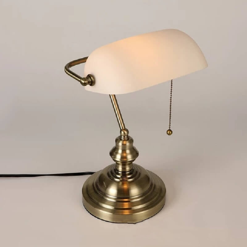 Industrial Style Glass Table Lamp with Metal Base - Retro Colored Design 3