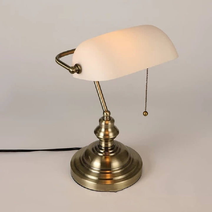 Industrial Style Glass Table Lamp with Metal Base - Retro Colored Design 3