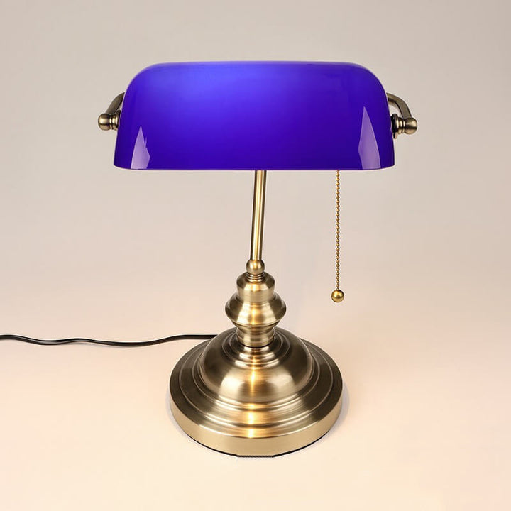 Industrial Style Glass Table Lamp with Metal Base - Retro Colored Design 7