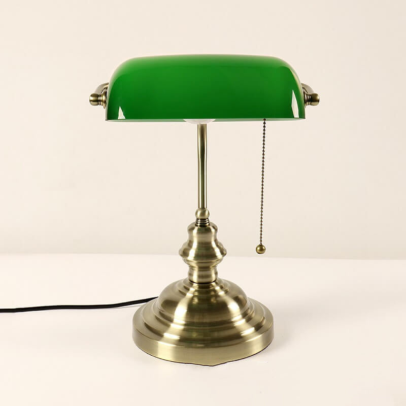 Industrial Style Glass Table Lamp with Metal Base - Retro Colored Design 9