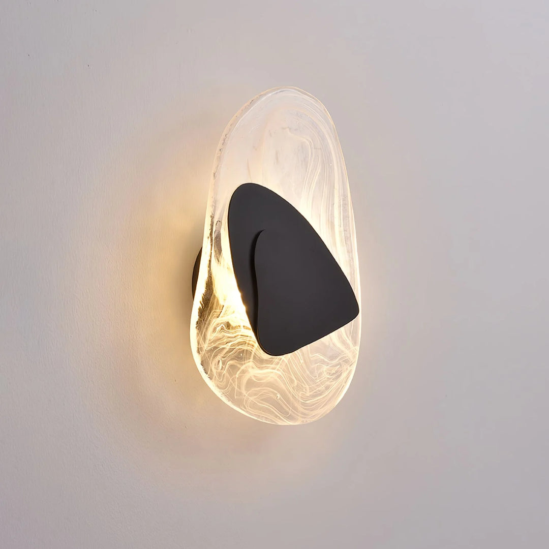 Pebble Glass LED Wall Sconce in 20 x 30 cm