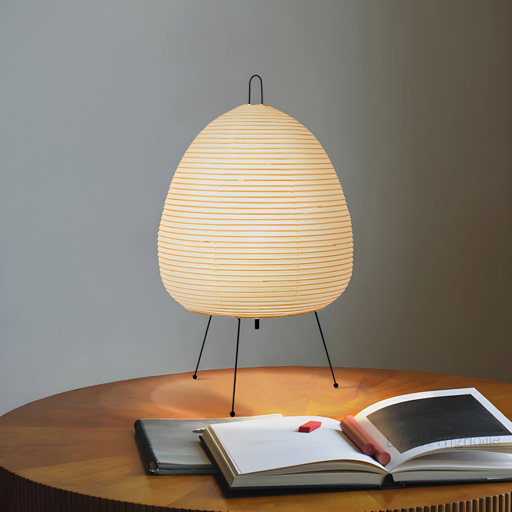Japanese Wabi-sabi Rice Paper Table Lamp - Traditional Design for Modern Spaces 1