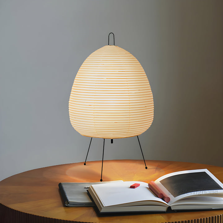 Japanese Wabi-sabi Rice Paper Table Lamp - Traditional Design for Modern Spaces 1