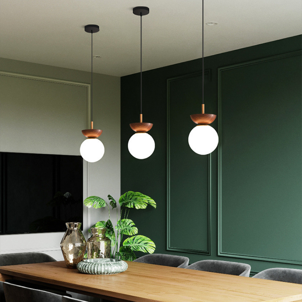 Minimalist Japanese Globe Pendant Lamp - View 2