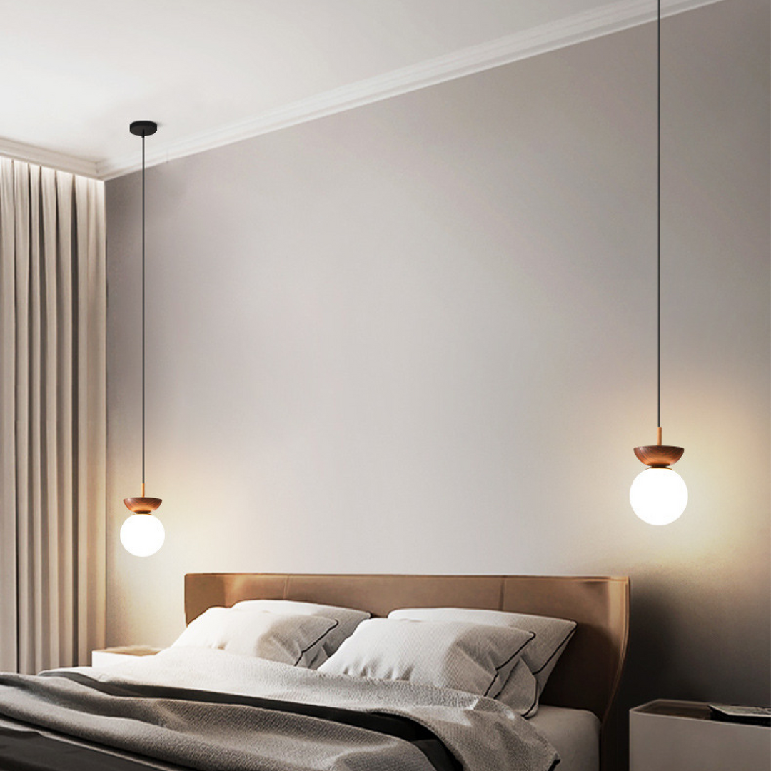 Minimalist Japanese Globe Pendant Lamp - View 4