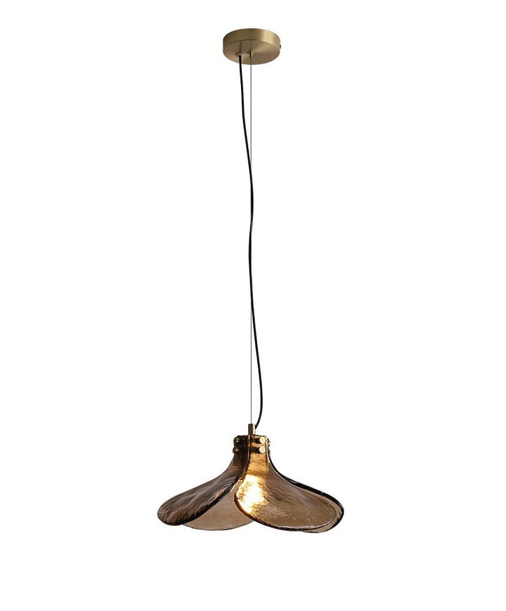 Amber Bloom Glass Pendant Light in 25cm