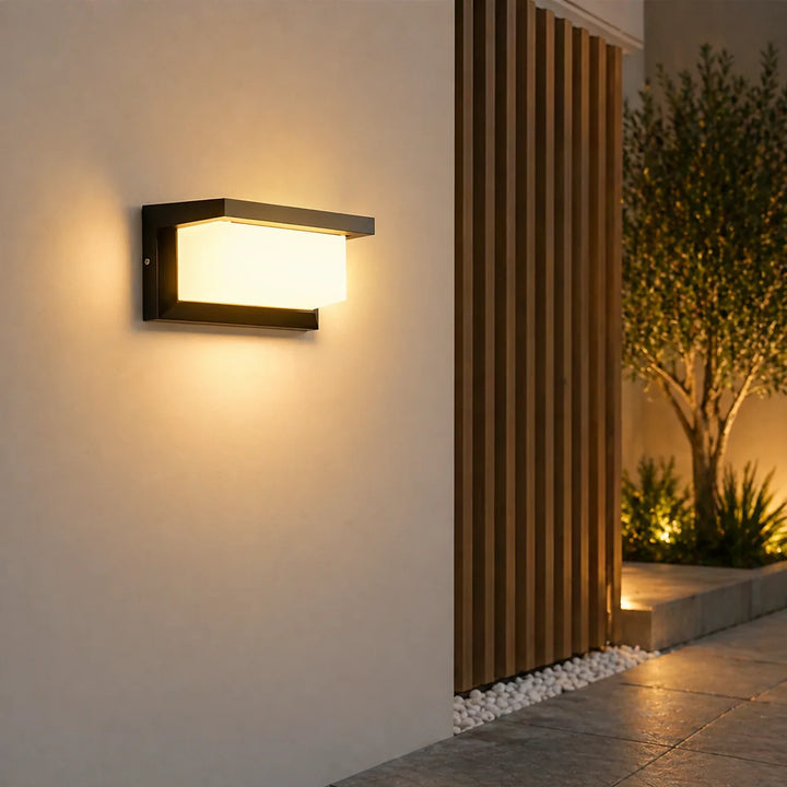 Outdoor LED Wall Light with Motion Sensor in Horizontal