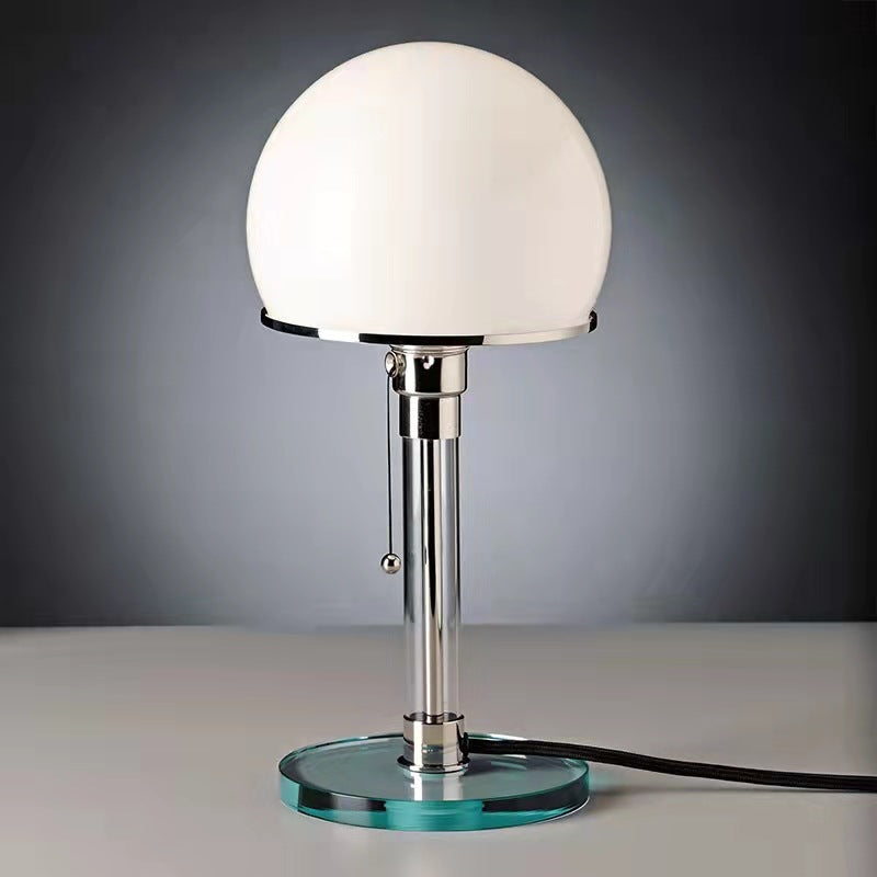 Bauhaus Globe Table Lamp, Glass and Metal