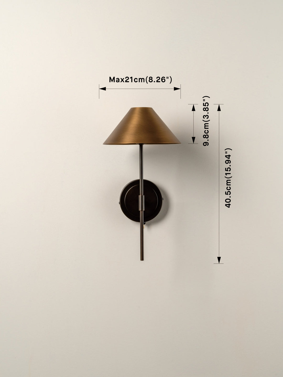 Minimalist Aged Brass and Bronze Wall Light - Contemporary Wall Sconce for Elegant Illumination 6