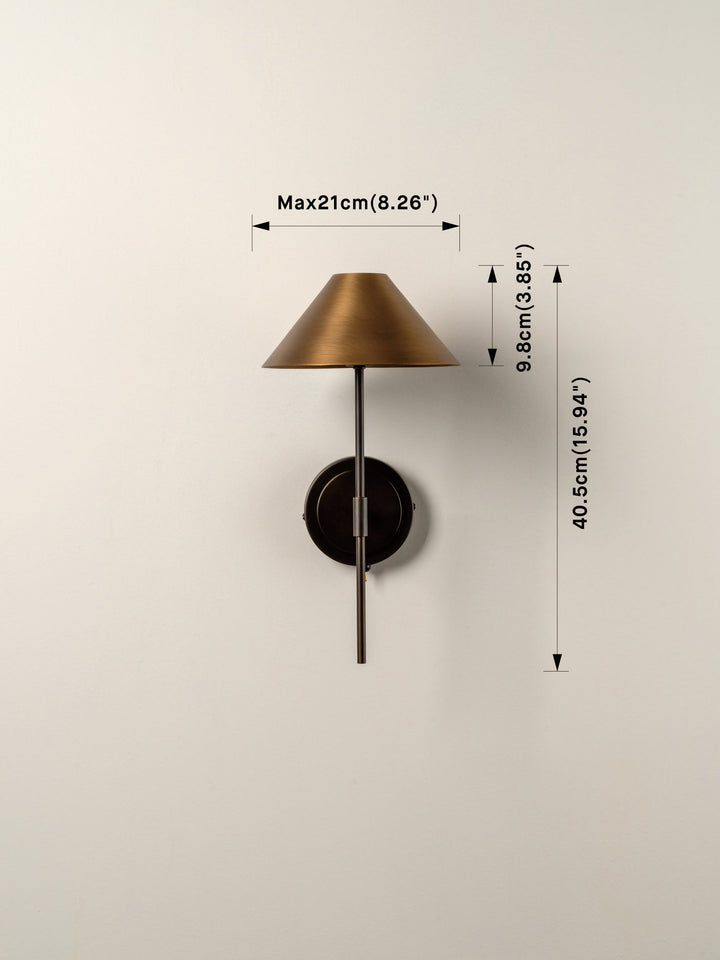 Minimalist Aged Brass and Bronze Wall Light - Contemporary Wall Sconce for Elegant Illumination 6