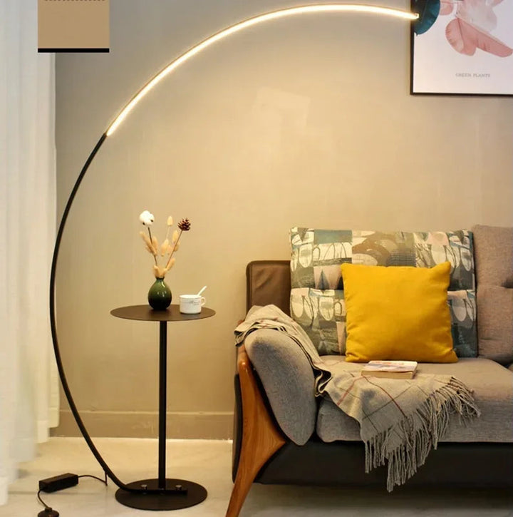 Modern Arc Floor Lamp - LED Standing Lamp for Living Room, Minimalist Design