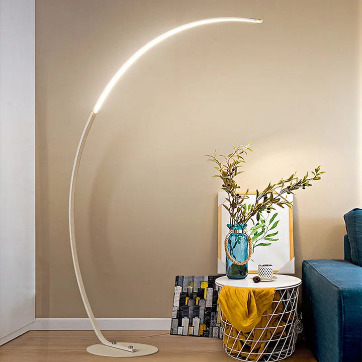 Modern Arc Floor Lamp - LED Standing Lamp for Living Room, Minimalist Design