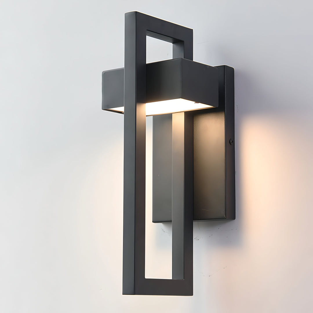 Modern Black Outdoor Wall Light - Stainless Steel Exterior Wall Lantern, Weather Resistant, IP65, Durable Design, Available in Two Sizes 0